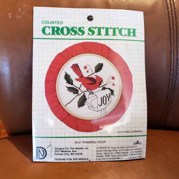 Christmas Cardinal Joy Counted Cross Stitch by Designs For the Needle - Picture 2 of 4